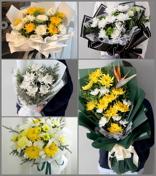 广东揭阳市普宁市梅林镇边围村白事花束代送